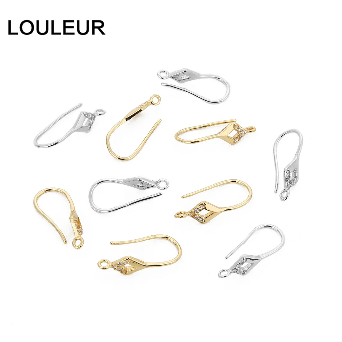 Louleur, 2 шт./лот, u-образные серьги в форме листа, крючок для женщин, сделай сам, серьги, модные ювелирные аксессуары, серьги, застежки, крючки