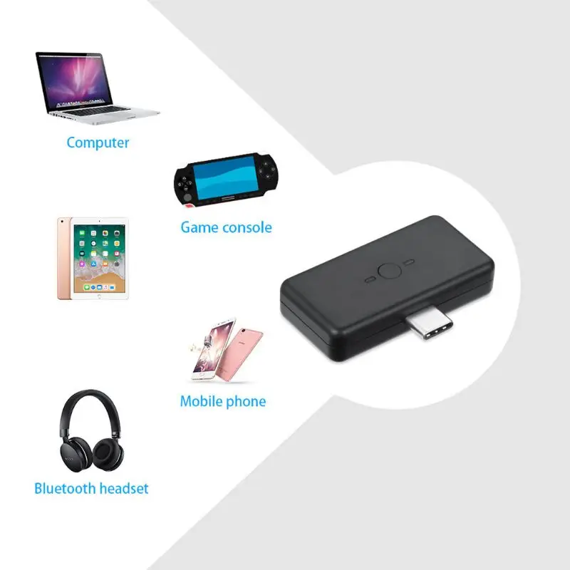 Bluetooth 5,0 USB C Тип C аудио передатчик адаптер для nintendo Switch PC PS4