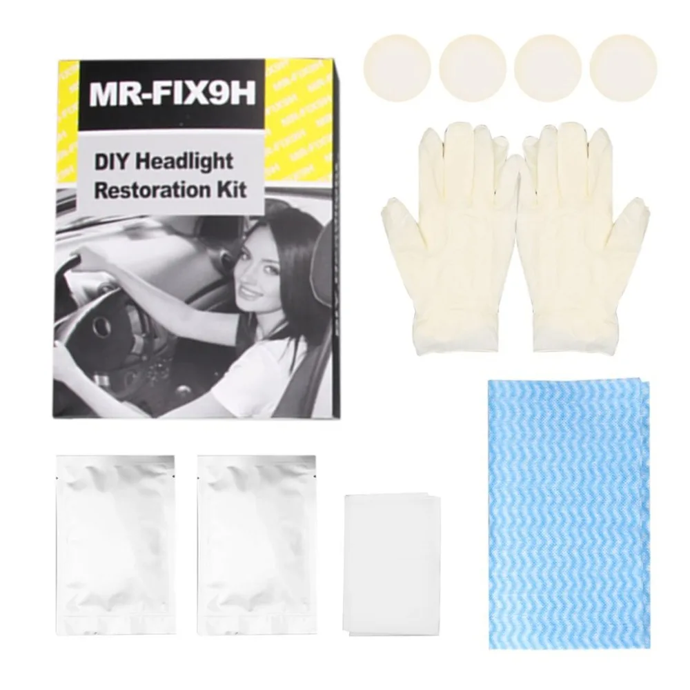 MR-FIX9H DIY автомобильные фары комплект для ремонта Анти-Царапины полировочной жидкостью, стеклянное покрытие для авто, Стекло комплект Инструменты для ремонта автомобиля