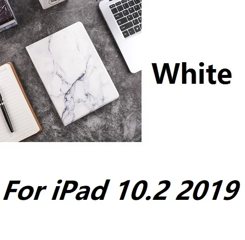 For iPad 10.2 White QUWIND жесткий мраморный узор PC материал поддержка защитный чехол для iPad Air 10,5 Pro 10,5 iPad 10,2 - Цвет: For iPad 10.2 White