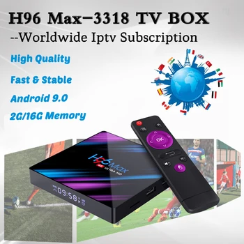 

H96MAX Android 9.0 Smart TV Box 2G/16G Support World IPTV Subscription Netherlands Germany Polish Ireland Asia Arabic adult EPG