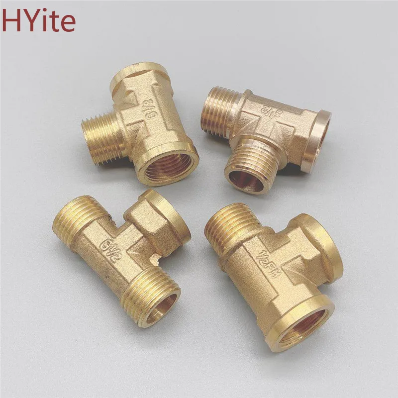 Латунный трубный фитинг Мужской Женский резьба 1/8 &quot1/4&quot 3/8 &quot1/2&quot BSP тройник тип