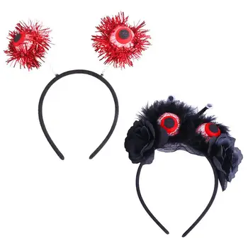 

2Pcs Creative Eyeball Hair Band Headpieces Hair Decorations Hair Clasp for Masquerade Cosplay