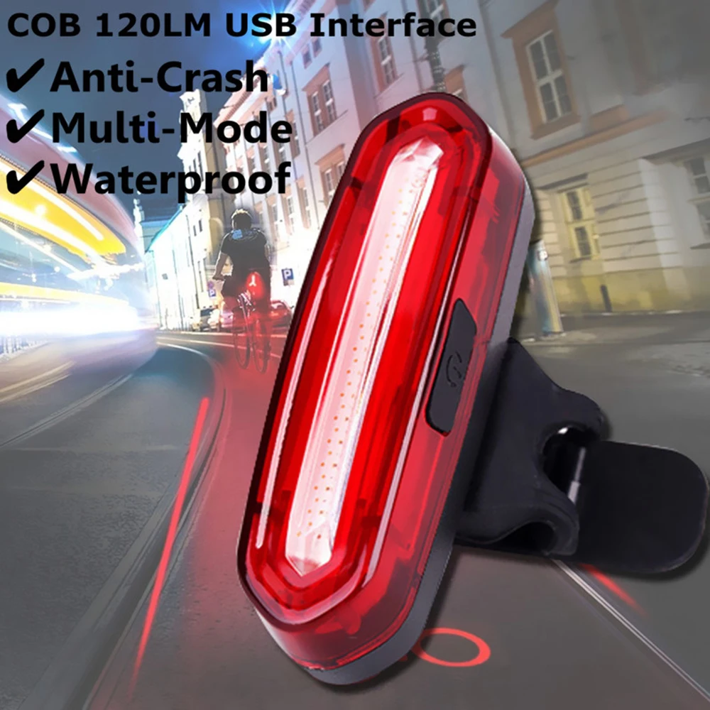 Top 120Lumens USB Rechargeable Bike Rear Light Cycling Taillight Waterproof MTB Road Bike Light 2 Top 120Lumens USB Rechargeable Bike Rear Light Cycling Taillight Waterproof MTB Road Bike Light 2