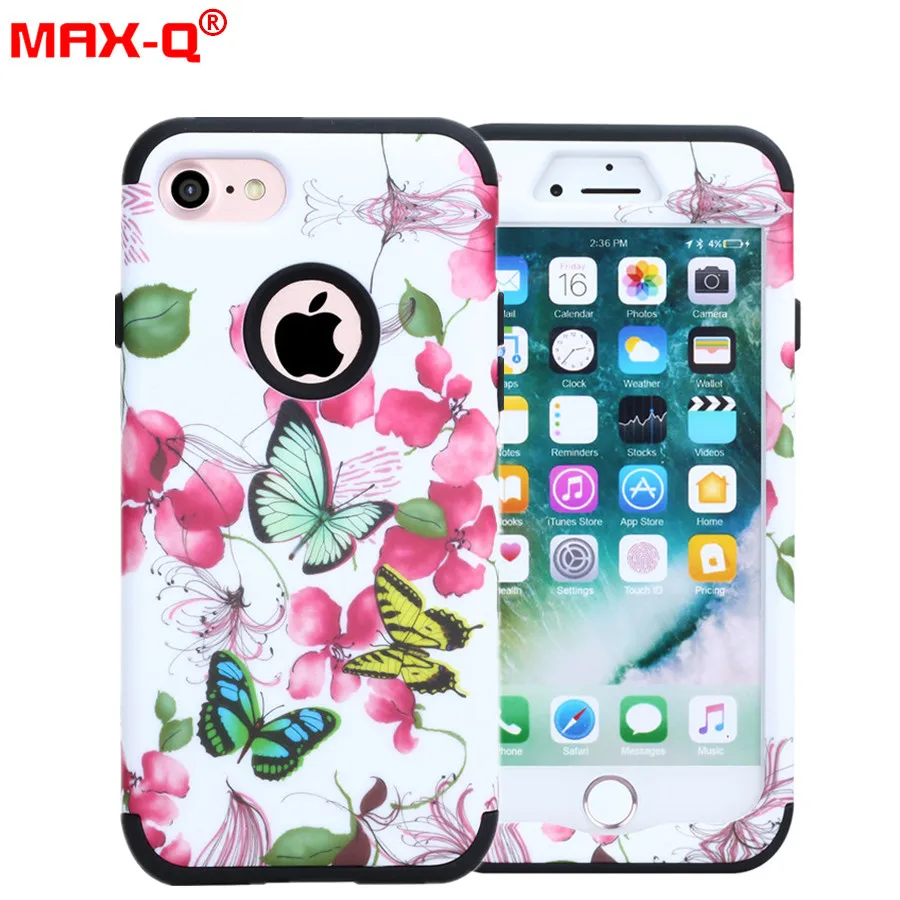 Классический силиконовый чехол-накладка в стиле ретро с цветами для Apple iPhone 7 Plus