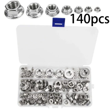 

Stainless Steel Thread Nut Hex Flange Assortment M3 M4 M5 M6 M8 M10 M12