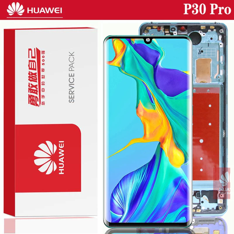 10 шт./лот 6 47 &quotAmoled дисплей с рамкой для Huawei P30 Pro ЖК сенсорный экран дигитайзер VOG L29