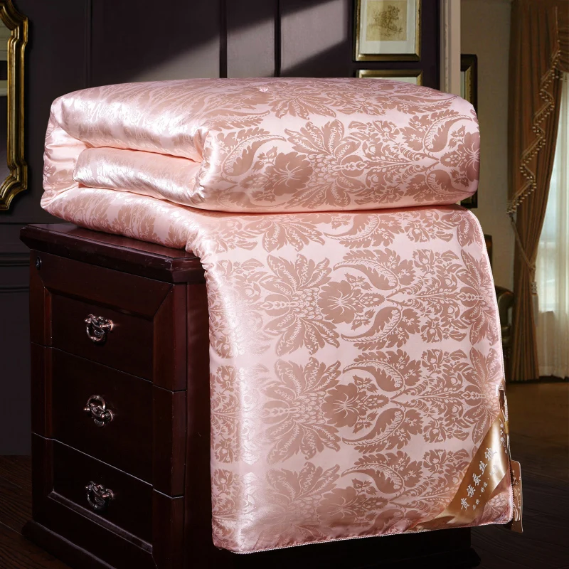 Роскошное ватное одеяло из китайского шелка, тутовое одеяло, зимнее, летнее, Чистое Шелковое Одеяло - Цвет: Jade