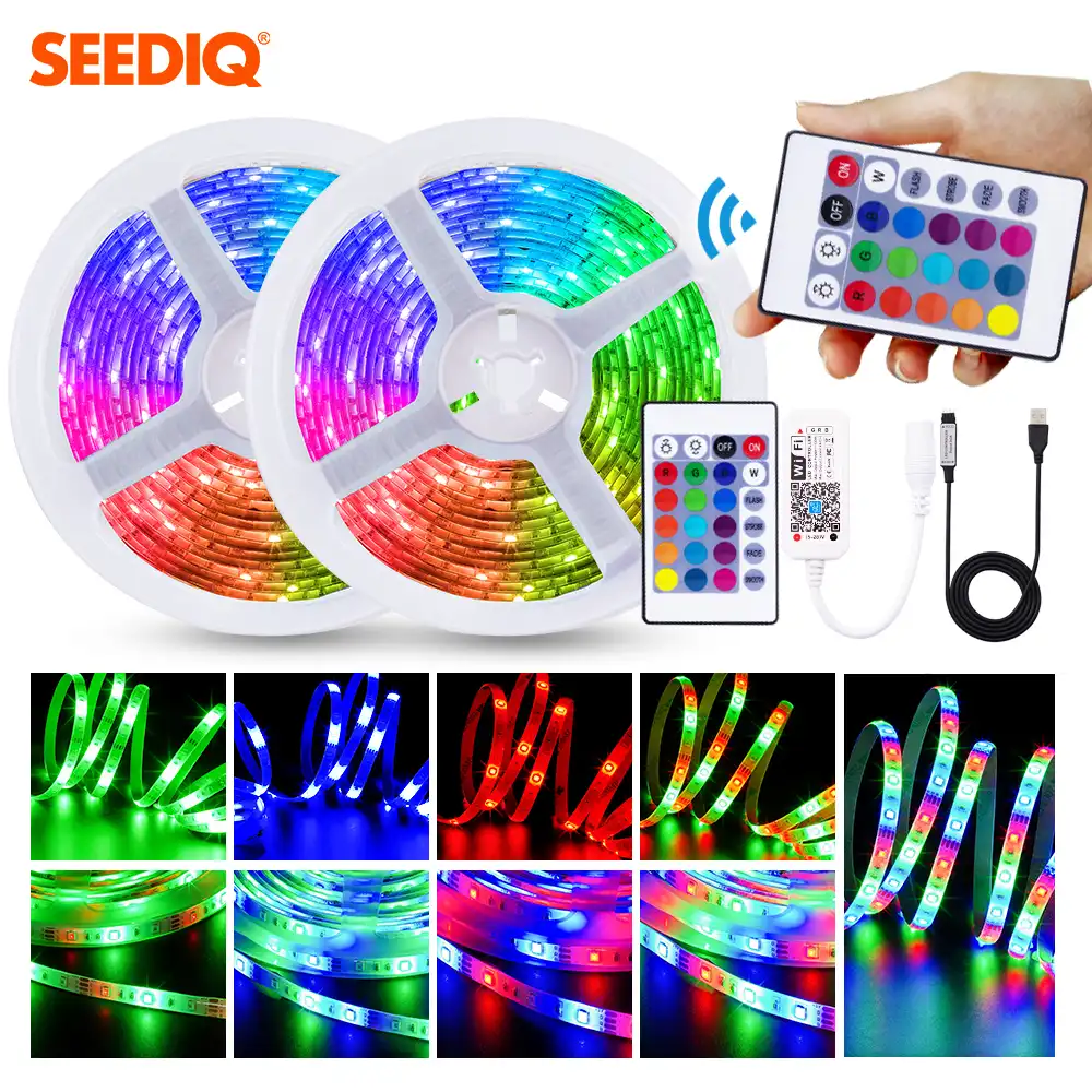 tira de luces led rgb de 5v cinta de luces led usb 2835 smd de 60leds m para ordenador tv cinta led con control remoto 24k 3k wifi inteligente