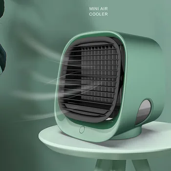 

USB Mini Air Conditioner with Night Light Portable Humidification Desktop Air Cooler Multifunction Summer Air Cooling Fan
