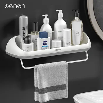 

Toilet Plastic Shelves, Toilets, Toilets, Wall Mounted Storage Rack, Perforated Bathroom Towel Rack