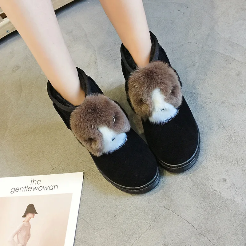 Зимние женские ботинки; ботильоны для женщин; Zapatos de mujer; модные плюшевые ботинки на платформе с круглым носком
