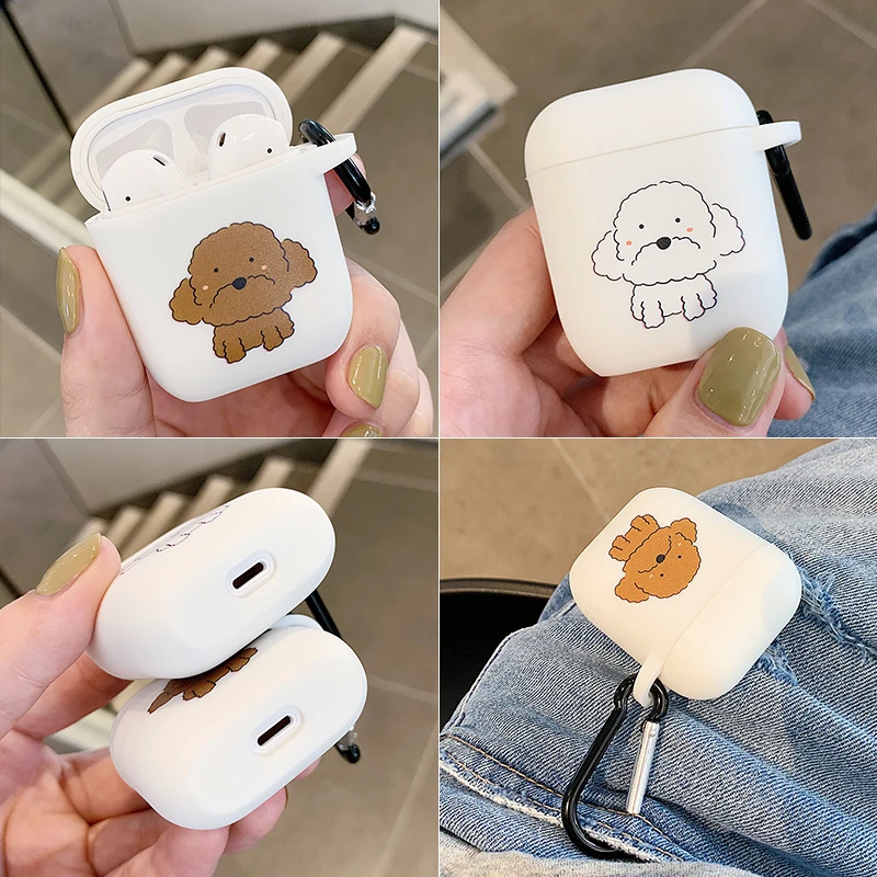 Мультфильм для Apple Airpods чехол силиконовые милые аксессуары для Airpods 2 Наушники коробка Беспроводная Bluetooth гарнитура защитный чехол