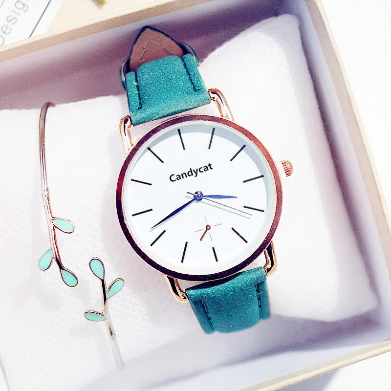 

Fashion Green Women Watches Womens Quartz Branches Green Leaves Bracelet Set Watch Ladies Nature Wrist Watch Relogio Feminino