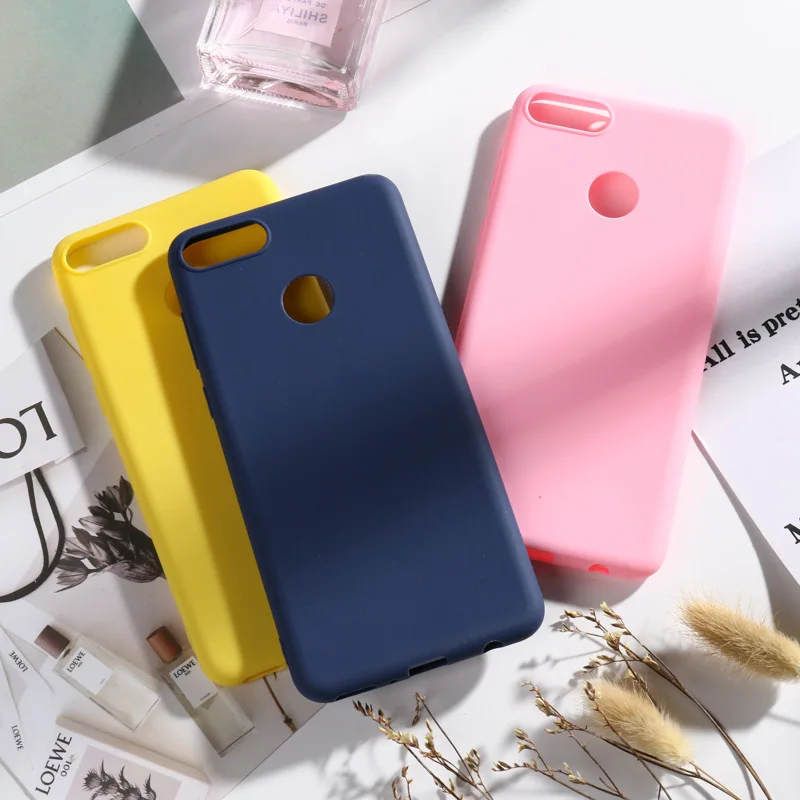 

For Huawei enjoy 6s 7 8 Plus 7s 8e 9 9s Honor 10 lite 20 pro 8s Play 8A 6A 6X 7X V10 V20 Case Candy Color Soft Silicone cover