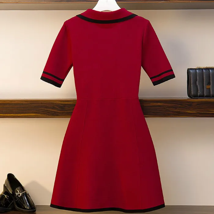 Woherb Корейская Высокая талия вязаное платье женское приталенное Vestidos винтажные двубортные платья Элегантное офисное женское платье