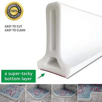 

Collapsible Shower Threshold Water Dam Shower Barrier and Retention System Water Stopper Self-Adhesive Silicone Bath Kitchen Dam
