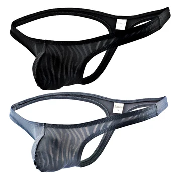 

Men's Sexy Low Waist Mens Breathable Thongs G String Printing Bulge Pouch Underwear Gay Men Bikini Panties Sexy Lingeire