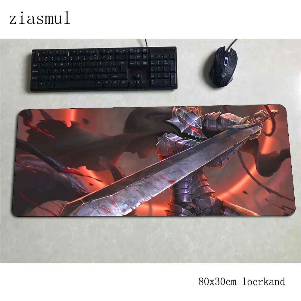 

berserk mouse pad 80x30cm mats HD print Computer mouse mat gaming accessories cute High quality mousepad keyboard games pc gamer