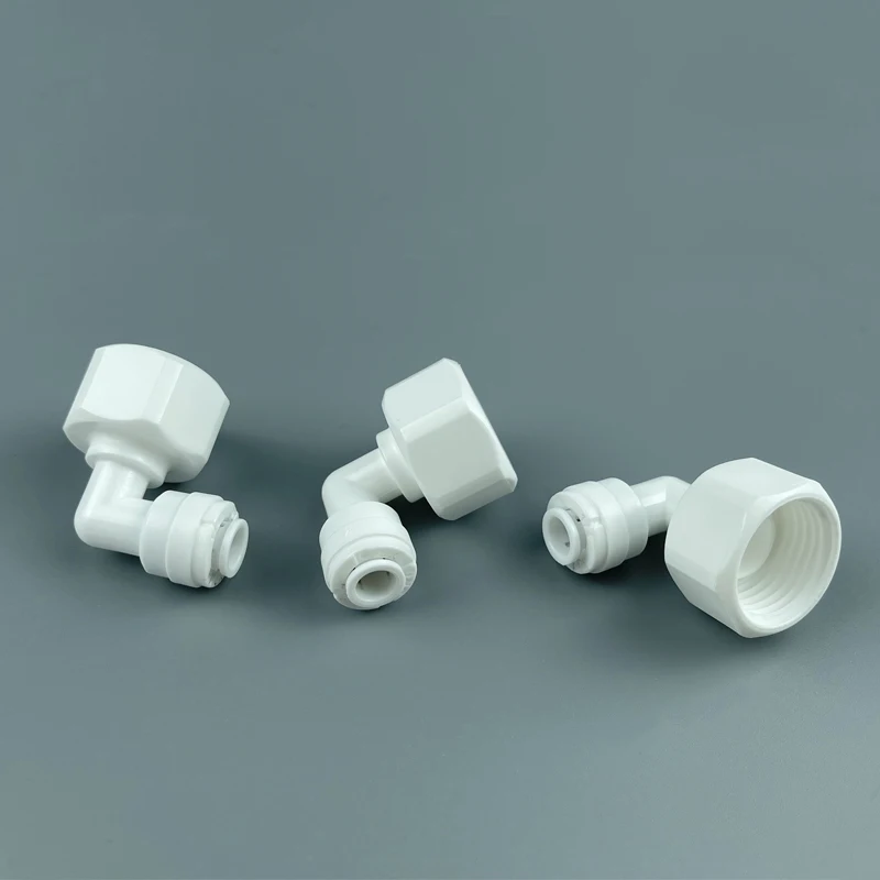 Raccordo Acqua Ro Gomito 1/4 "3/8" Od Tubo Flessibile 1/4 "1/2" 1/8 "Bsp Filetto Femmina Tubo Di Plastica Connettore Rapido Reversa Aquario