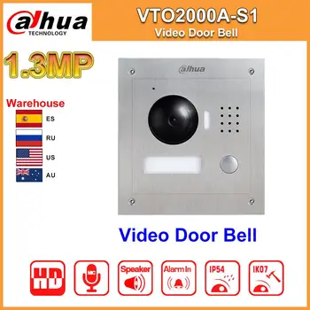 

Original Video Door Bell Dahua VTO2000A-S1 POE Metal IP Villa Outdoor Station Video Intercom Night Vision replace DH-VTO2000A