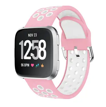 

Silicone Strap for Fitbit Versa 2 Sport Wrist Band Breathable Watch Strap with Air Holes for Fitbit Versa Watch Adjustable Band