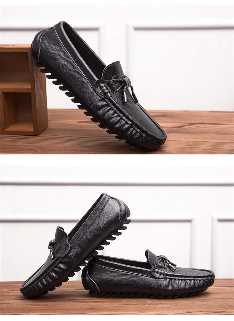 ALCUBIEREE/Брендовые мужские модные лоферы; удобные мокасины из натуральной кожи; повседневная обувь для вождения без застежки; уличная прогулочная обувь