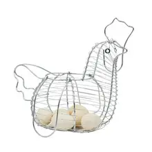 Корзина для куриных яиц, металлическая проволока в форме курицы, корзина для хранения закусок, фруктов, железная корзина для курицы, украшения для дома, кухонные инструменты для хранения