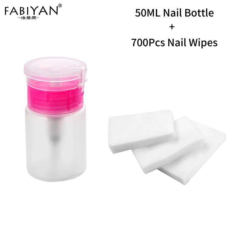 50 мл/150 мл. Пустая пластиковая бутылка для ногтей, диспенсер для путешествий, средство для снятия лака для макияжа, инструмент для маникюра и салона, портативный инструмент - Цвет: pink with wipes