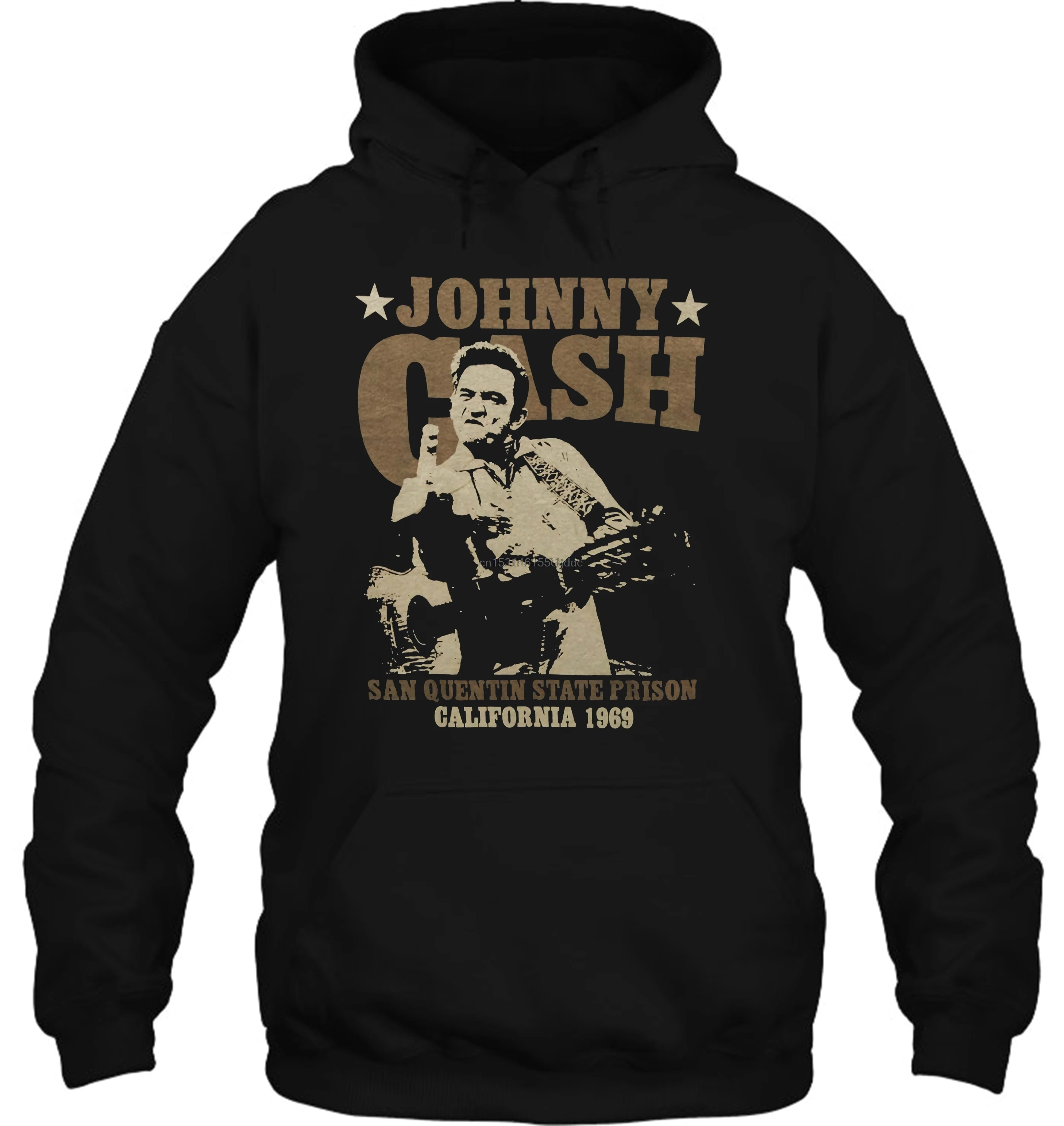 Men Hoodie Funny men novelty Johnny Cash San Quentin Stars Slim Fit Women Streetwear | Мужская одежда