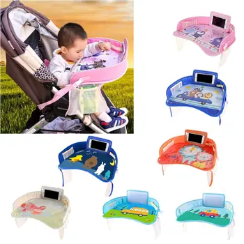

Portable Waterproof Painting Eating Table Desk for Kids Baby Car Tray Plates Car Safety Seat Children Toys Storage Holder
