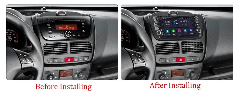Top MEKEDE IPS DSP Car Radio 6.2 inch Android 9.0 4+64G video out Car DVD Player For Fiat/Linea/Punto 2012-2015 5