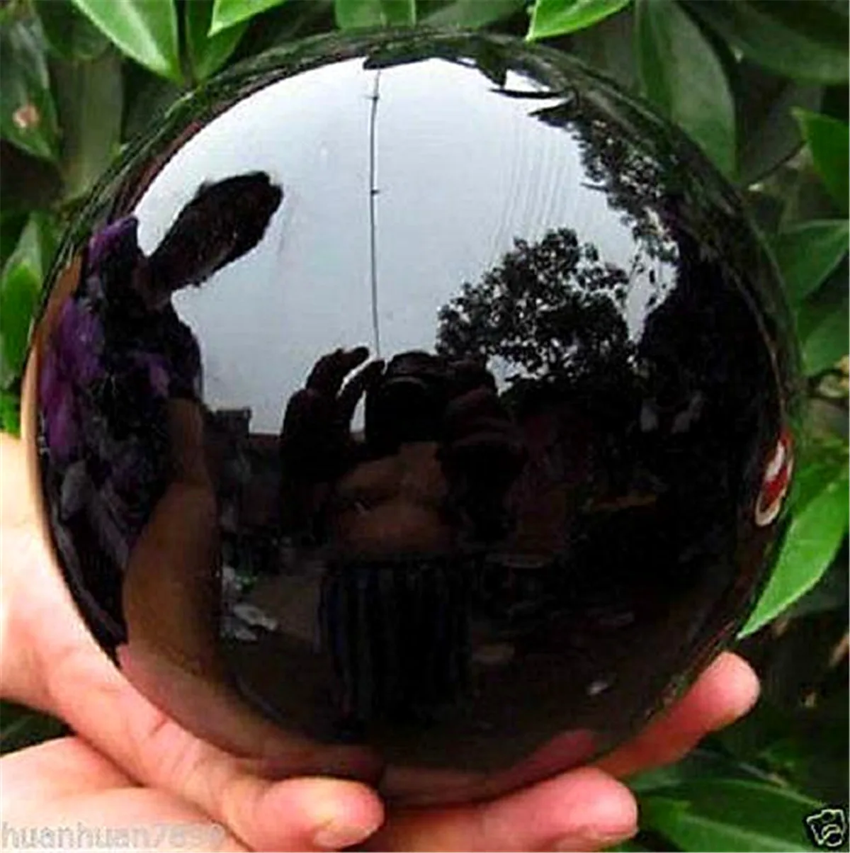 Natural Black Obsidian Sphere Large Crystal Ball Healing Stone+pedestal | Дом и сад