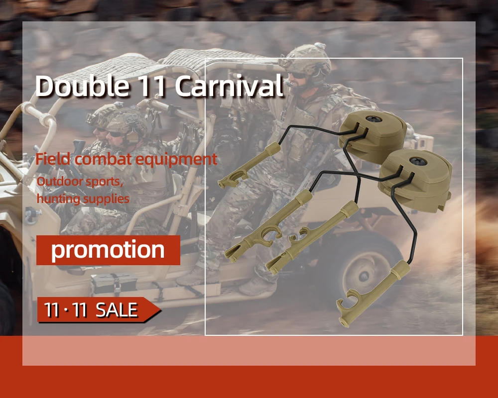 

Military Tactical Peltor Helmet Adapter Set Headset Holder and Fast Ops Core Helmet Rail Adapter Headset Accessories-DE