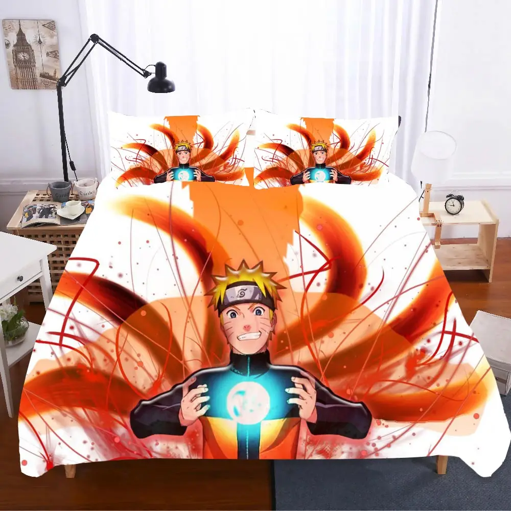 Home Textiles Bed Linen NARUTO Ropa De Cama Luxury Twin Size Sabanas King Size Bedding Set Kids Bedding Girls Bed Linen Poplin