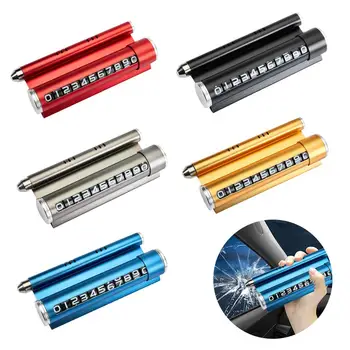

Multifunctional Car Safety Hammer Glass Breaker Temporary Stop Sign Aromatherapy Phone Stand Four In One Emergency Escape Tool