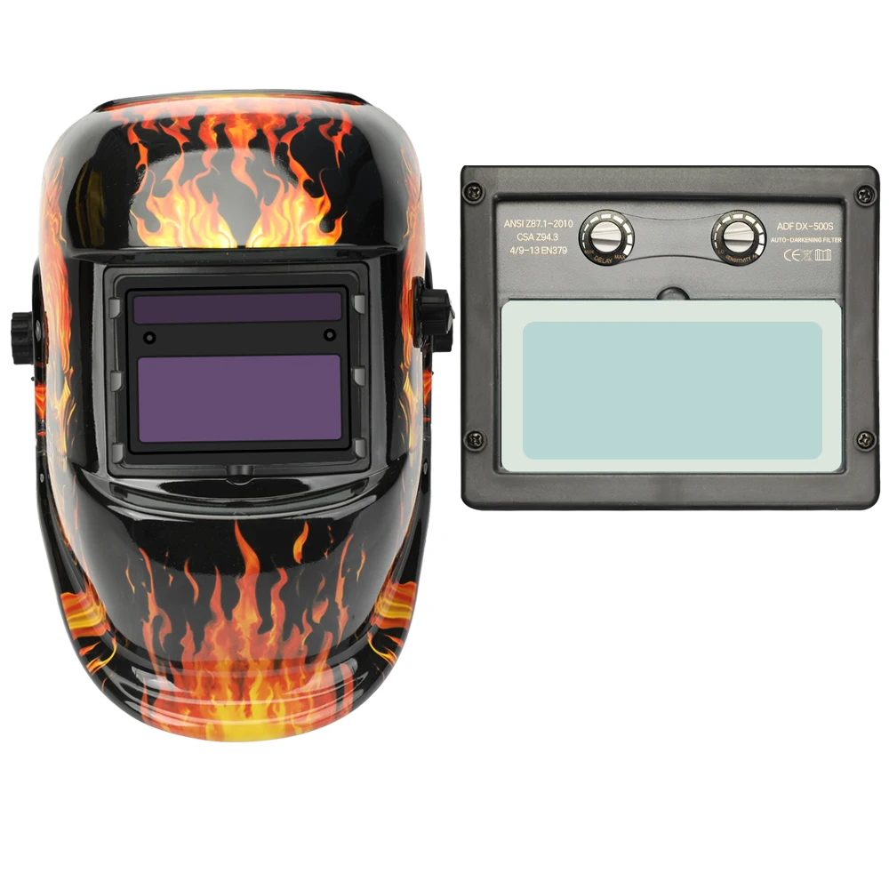 AIRAJ Welding Helmet Solar Automatic Dimming Argon Arc Mask Electrician Welding Protective Gear Motorcycle Helmet