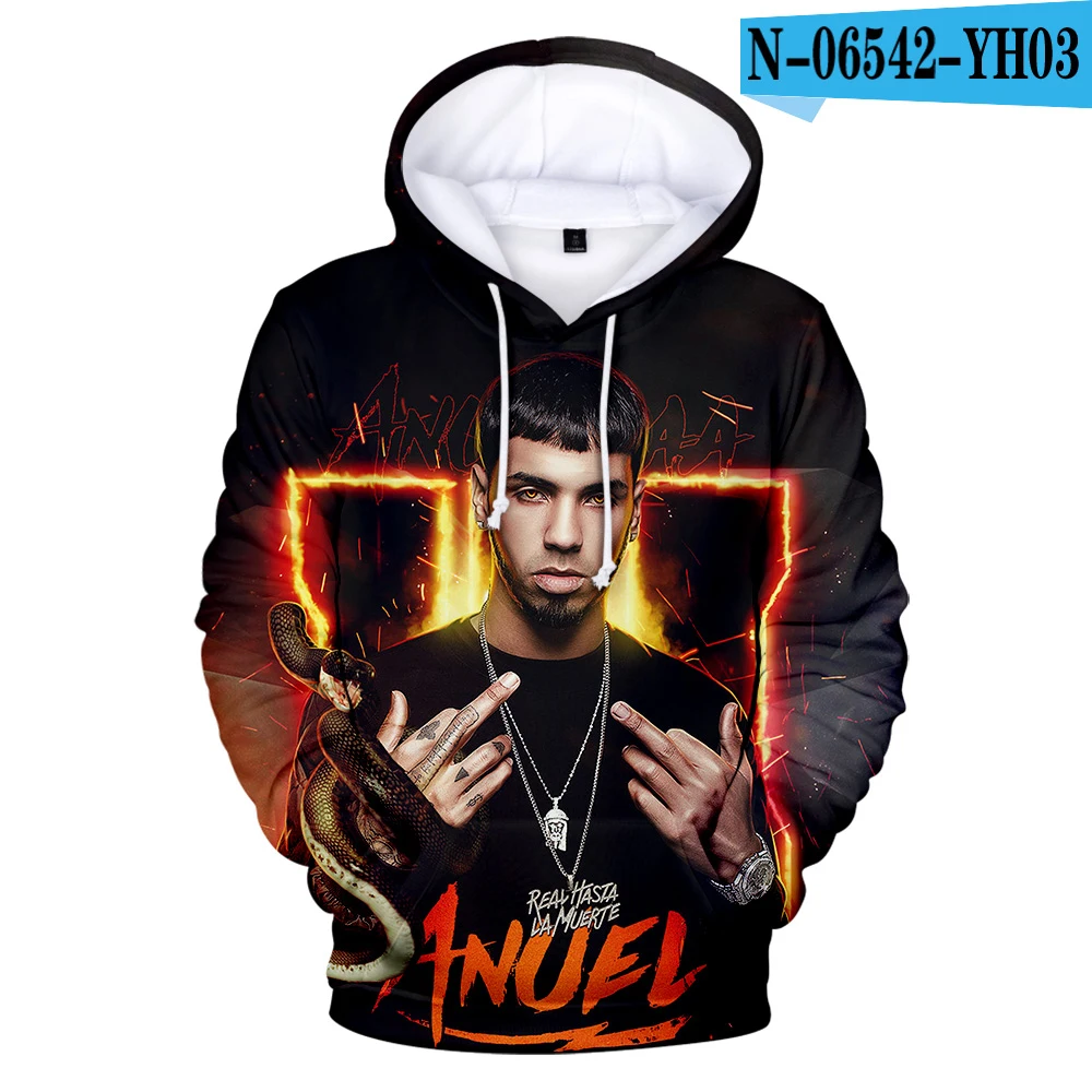 Г., Anuel AA Real Hasta la Muerte, 3D толстовки с капюшоном для женщин/мужчин/детей, с длинными рукавами, зимняя, крутая, в стиле хип-хоп, Лидер продаж, уличная одежда, толстовки с капюшоном - Цвет: 2