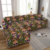 Psychedelic Skull L Shape Stretch Sofa Cover 1/2/3/4 seat Non-slip Combination Couch Covers Elastic Slipcover For Living Room 6