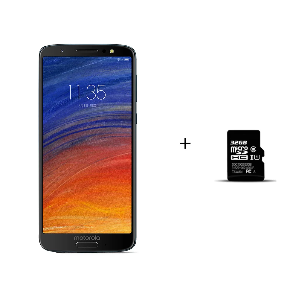 With 32G TF Card Moto Green Pomelo 1S MOTO G6 5,7 дюймовый мобильный телефон 18:9 полноэкранный мобильный телефон 4 Гб+ 64 Гб 3000 мАч сенсорный Android смартфон - Цвет: With 32G TF Card