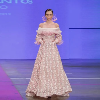 

Elegant Pink Long Sleeve Mesh Off The Shoulder Design High Quality Sexy Sequin Dress Women Maxi Dress Vestidos Wholesale 2019