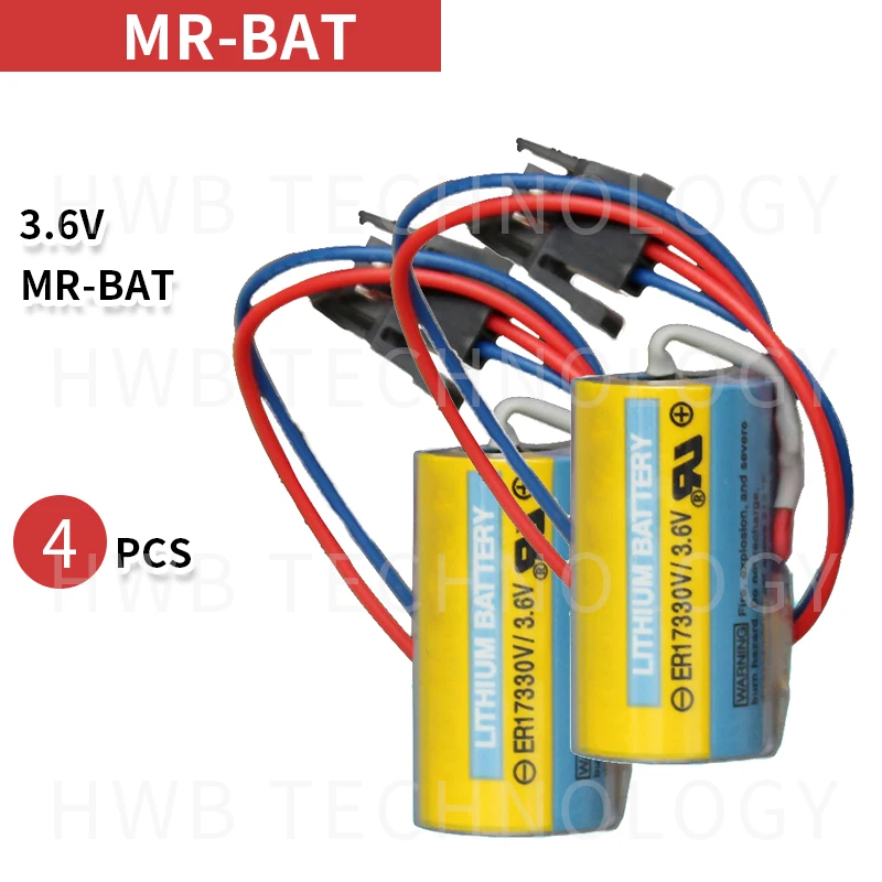4 шт. в упаковке новые оригинальные для Mitsubishi ER17330V MR-BAT ЧПУ 3,6 V 1700mah литиевая батарея plc батареи с разъем Бесплатная доставка