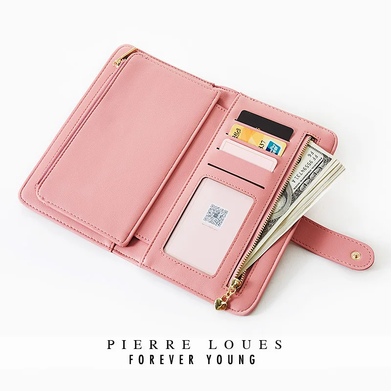 

Women Wallets Small Fashion New Clutch Brand Leather Purse Ladies Card Bag For Female Zipper Purse Money Clip Long Wallet