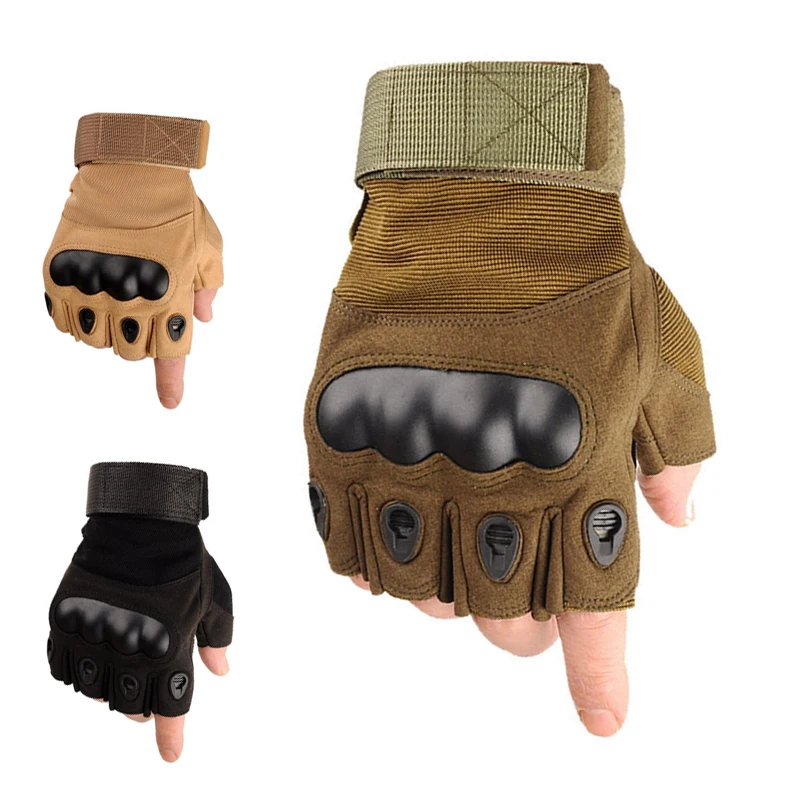 

Hard Knuckle Tactical Gloves Military Army Shooting Fingerless Gloves Anti-Slip Outdoor Sports Paintball Airsoft Cycling Gloves