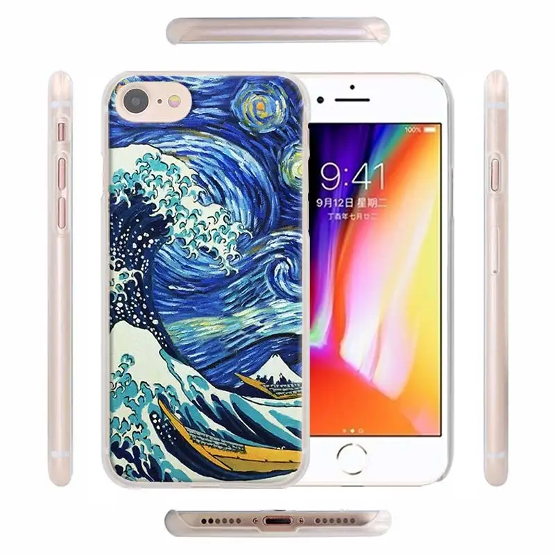 iphone 12 pro max leather case paintings Starry Night Van Gogh Phone Case for iPhone 12 Mini 11 13 Pro Max X XR XS MAX for iPhone 6 6s 7 8 Plus 5 5S SE Cover iphone 12 pro max leather case