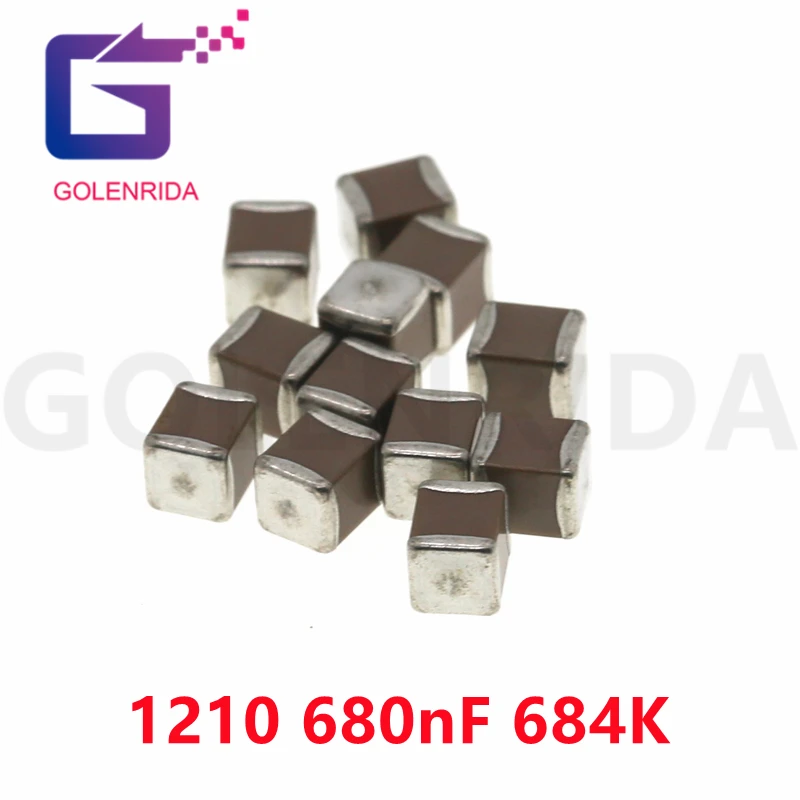 50pcs 1210 684K 680nF 0.68uF 50V X7R 10% SMD Thick Film Chip Multilayer Ceramic Capacitor | Электронные компоненты и