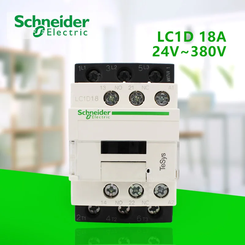 

3P 18A 50/60Hz AC contactor one open one closed coil voltage 24V 36V 48V 110V 220V 380V LC1D18B7C/CC7C/E7C/F7C/M7C/Q7C