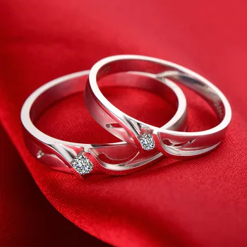 

0.14ct/men 0.13ct/women 18ct Gold Diamond Couple Set Rings Wedding Bands Engagement Rings for Men Women Free DHL Shipping