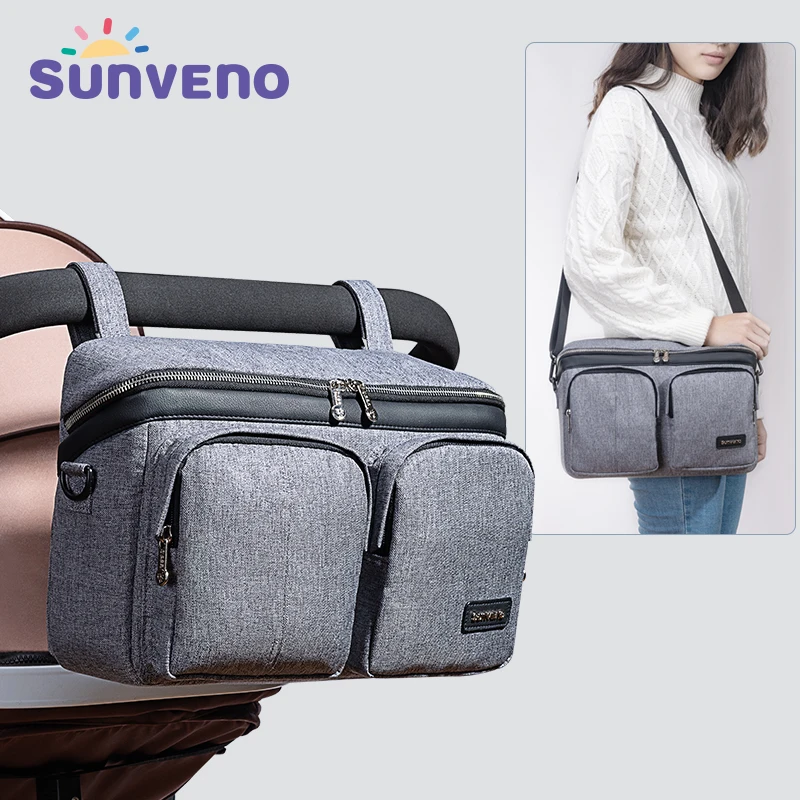 

SUNVENO Diaper Bag For Baby Stuff Nappy Bag Stroller Organizer Baby Bag Mom Travel Hanging Carriage Pram Buggy Cart Bottle Bag