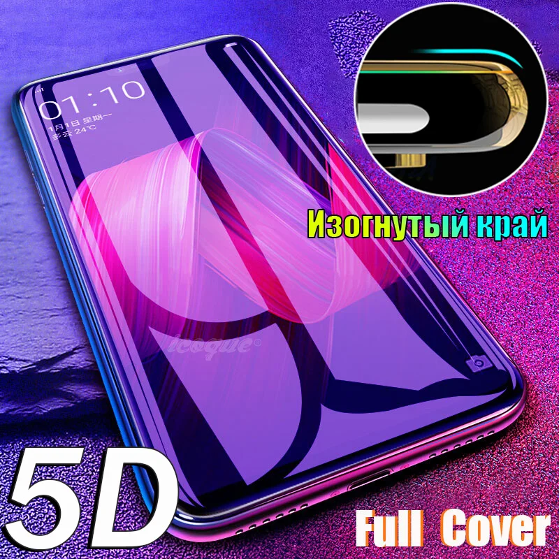 5D стекло для Xiaomi Redmi Note 9s 7 6 8 9 Pro Max 8t 9c 9a 5 Plus 4X Защита экрана Mi 10t A2 10 Lite Poco X3 Nfc